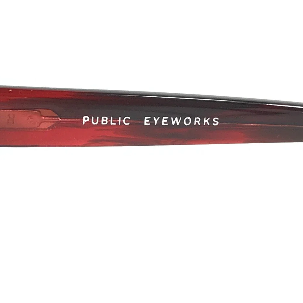 Public Eyeworks Eyeglasses Frames VENTURA-C03 Red Tortoise Rectangular 54-19-145